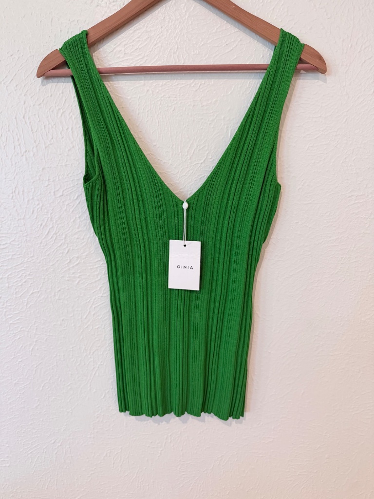 Nwt Ginia Brianna Knit Singlet Emerald Green Sz S — image 5 of 5